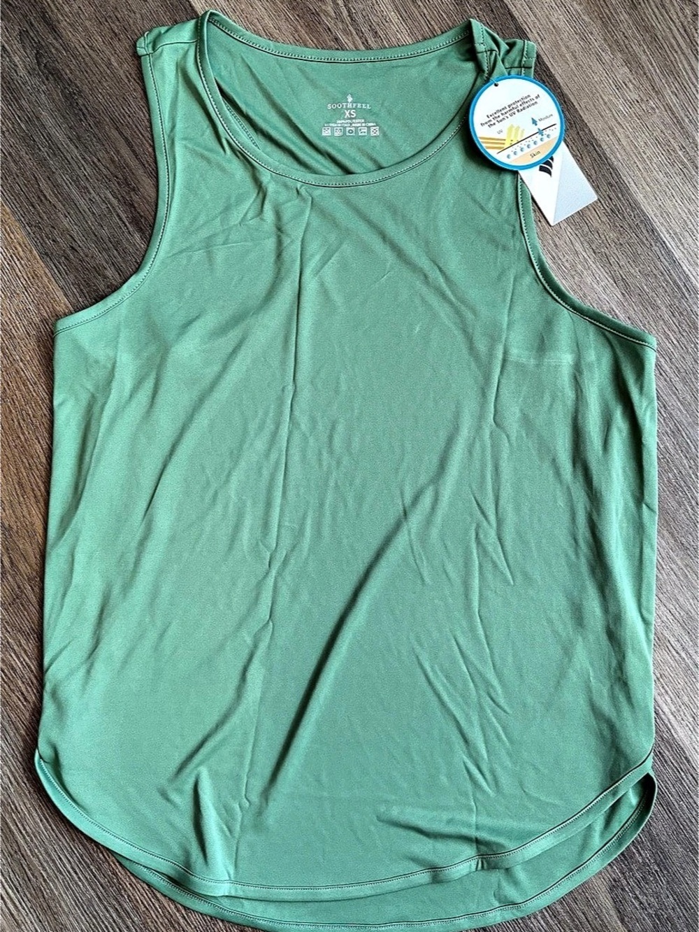 Soothfeel Women's Polyester Tank Top in Green Size XS NWT